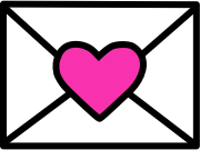 Icon heart envelope